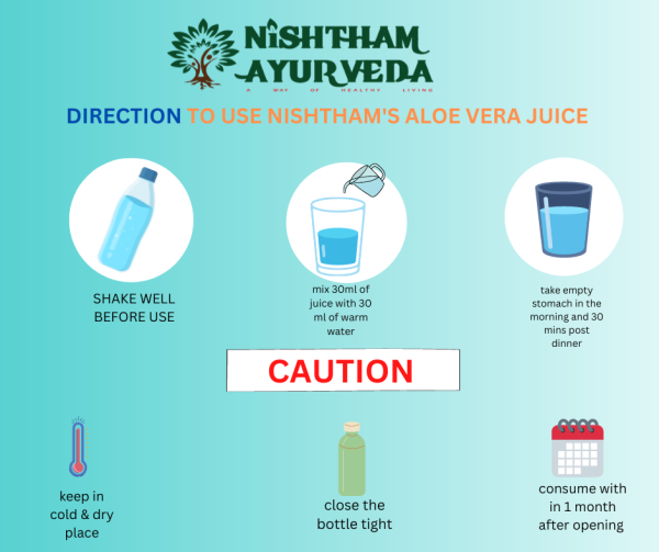 nistham ayurveda aloe vera juice