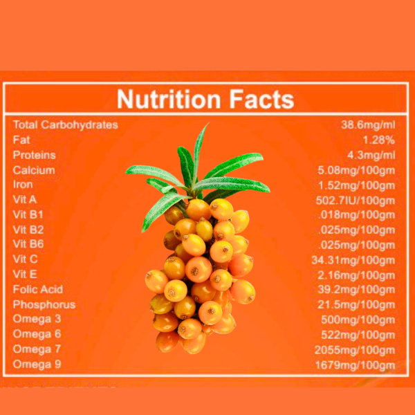 seabuckthorne berry juice nutrition facts