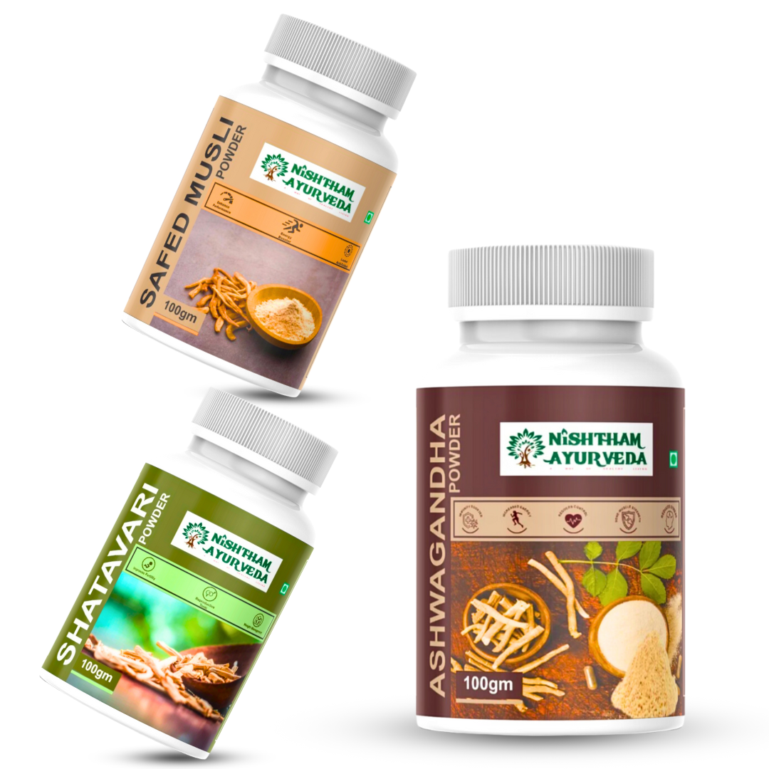ashwagandha shatavari safed musli powder combo ashwagandha shatavari safed musli powder