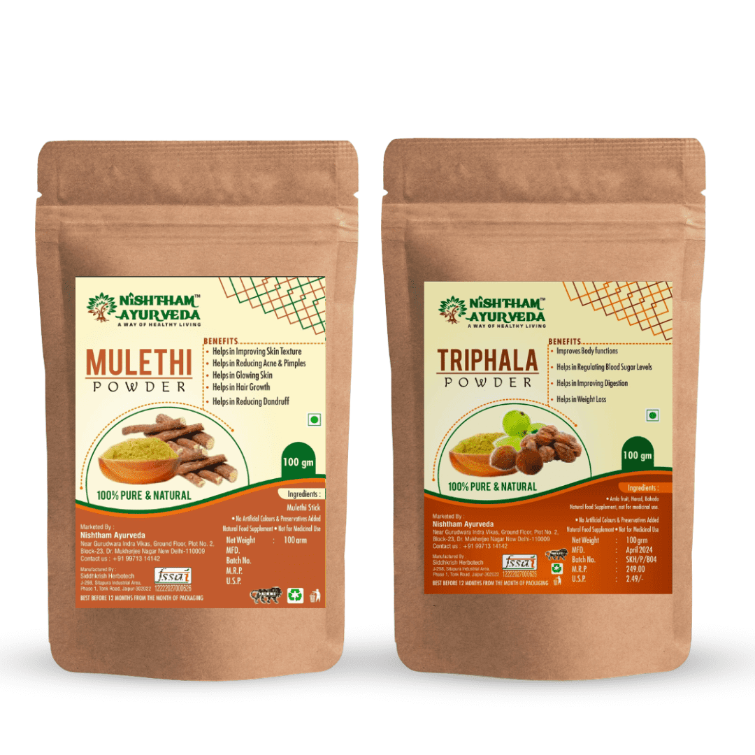 triphala mulethi combo pack triphala powder and mulethi powder combo